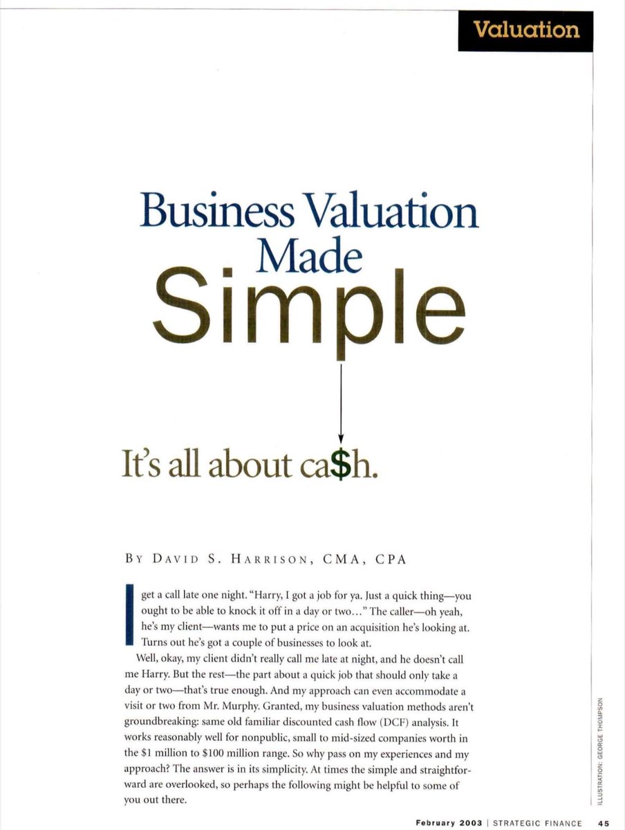 thebigideas_'s tweet image. Business Valuation Made Simple

It’s all about cash 

Interesting piece