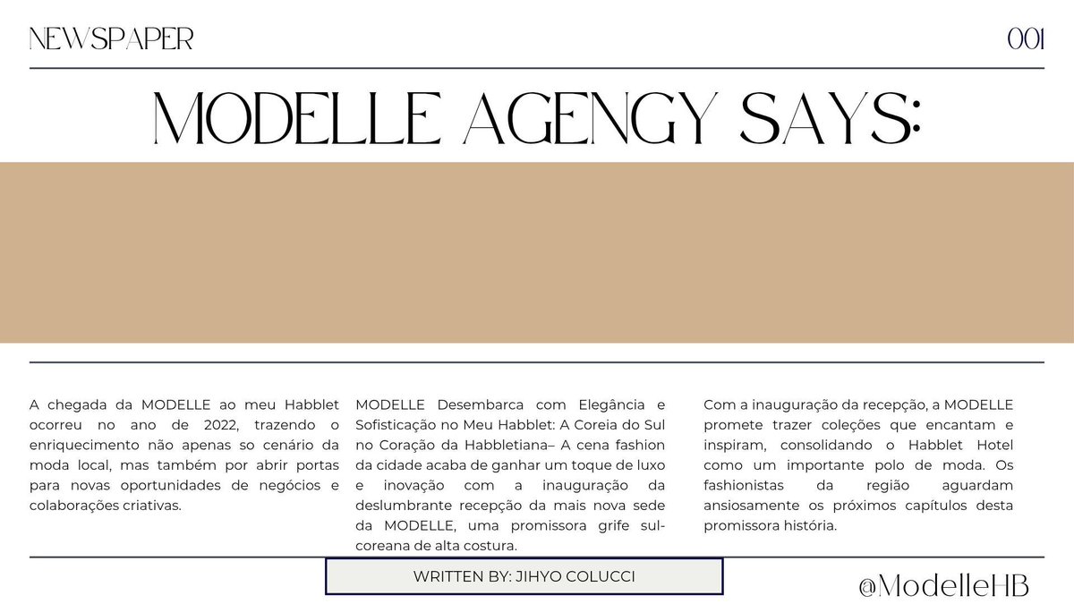 MeuHabblet's tweet image. MODELLE: INAUGURAÇÃO DA MAIS NOVA RECEPÇÃO  habblet.city/news/1756