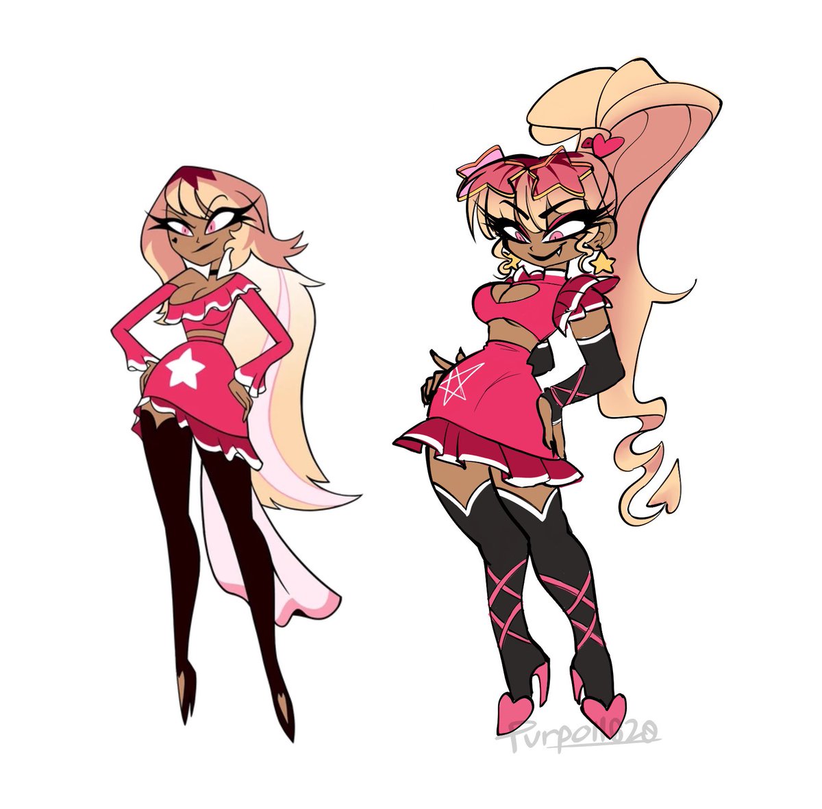 Helluva boss human redesigns cuz I don’t like how they look in the show