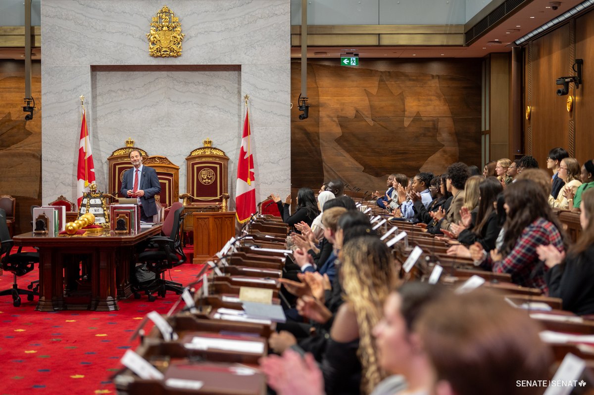 Senate of Canada (@senateca) on Twitter photo Model Senate participants got the chance to hear firsthand from <a href="/SenMarcGold/">Senator Marc Gold</a> about his role and responsibilities as Government Representative in the Senate. Afterward, Senator Gold opened the floor to questions from participants.
Thank you, Senator, for sharing your knowledge Model Senate participants got the chance to hear firsthand from <a href="/SenMarcGold/">Senator Marc Gold</a> about his role and responsibilities as Government Representative in the Senate. Afterward, Senator Gold opened the floor to questions from participants.
Thank you, Senator, for sharing your knowledge