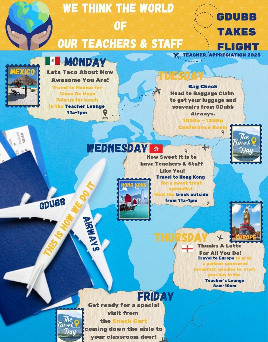 PrincipalShepp's tweet image. This week was amazing! We celebrated our incredible teachers and nurses for Appreciation Week. I hope our staff felt ALL the love!
#GDubbTakesFlight
Thank you for all you do!
#TeacherAppreciationWeek #NursesWeek
#GWES #EaglePride #CitySchools #BCPSS