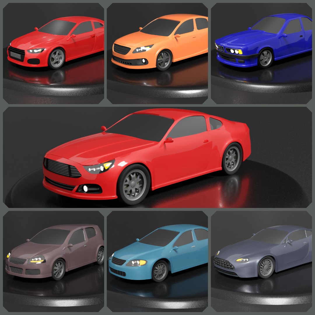 HikobaeNET's tweet image. Final render for 7 car models with procedural materials and generated PBR textures.

#madewithblender #b3d #blendercommunity #gamedevelopment