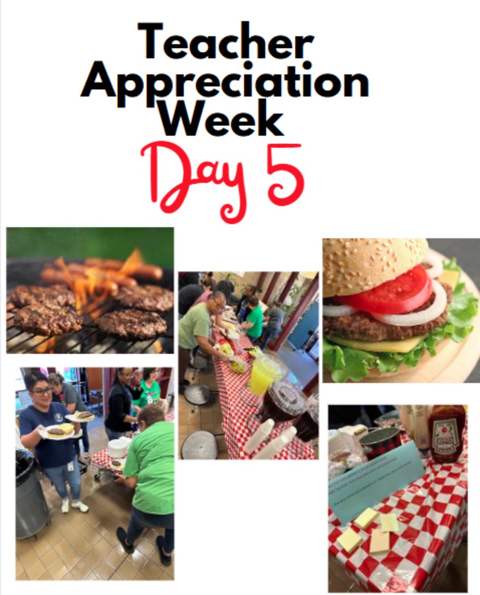 Teacher Appreciation - Day 5
As we wrap up our camp-themed week ⛺, we’re firing up the grill to celebrate our amazing teachers! A backyard-style feast 🍔🌭 with hamburgers, hot dogs, &amp; all the fixings 🥗🧅🧀. It’s our way of saying THANK YOU for everything you do!