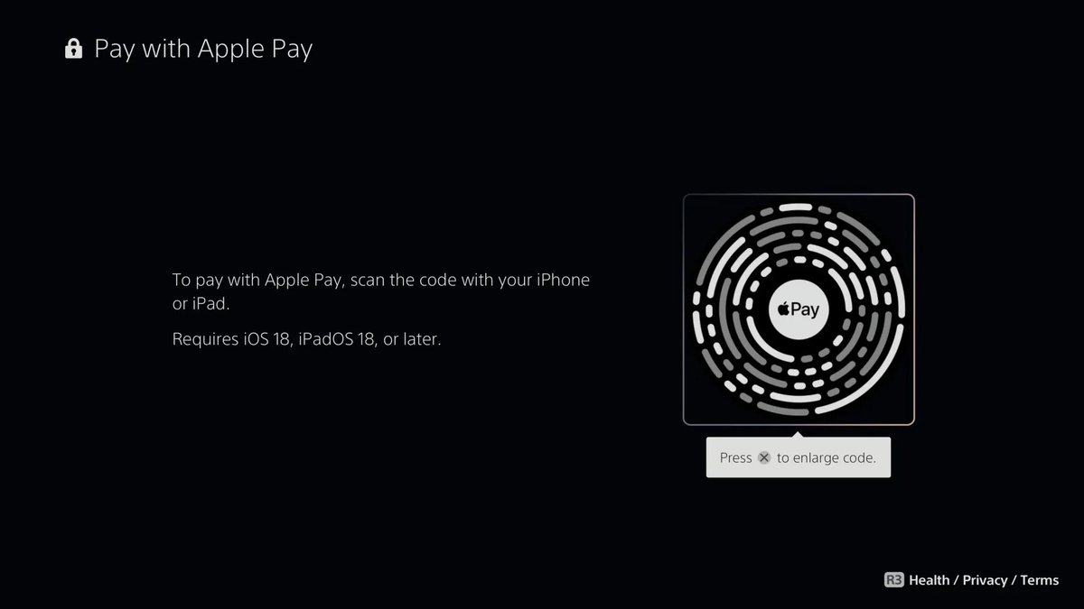 charlieINTEL's tweet image. You can now use Apple Pay to complete purchases in the PlayStation 5 Store