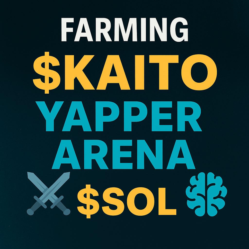 0xBrook7's tweet photo. Everyone out here farming points like it’s 2021 DeFi summer…
But $KAITO Yappers are farming REP, $SOL, and influence — all in one place.
No MetaMask errors. No gas wars. Just vibes and alpha.
Let the yap war begin.
#KAITO #YapperArena #Solana
⚔️ https://t.co/NmIE4tt7er