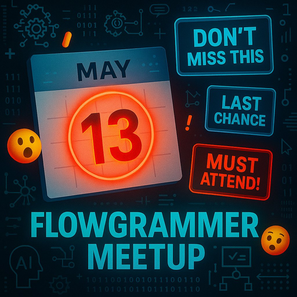 💡 Want to streamline your systems in 2024?
The future of business ops is automation.
Flowgrammer Meetup → May 13
@flowgrammers <a href="/OCInnovation/">Ontario Centre of Innovation (OCI)</a> <a href="/getclearco/">Clearco</a>
🎟️ lu.ma/qsw9vpan