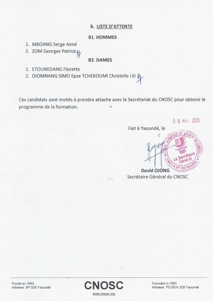 Comité Olympique CMR tweet media