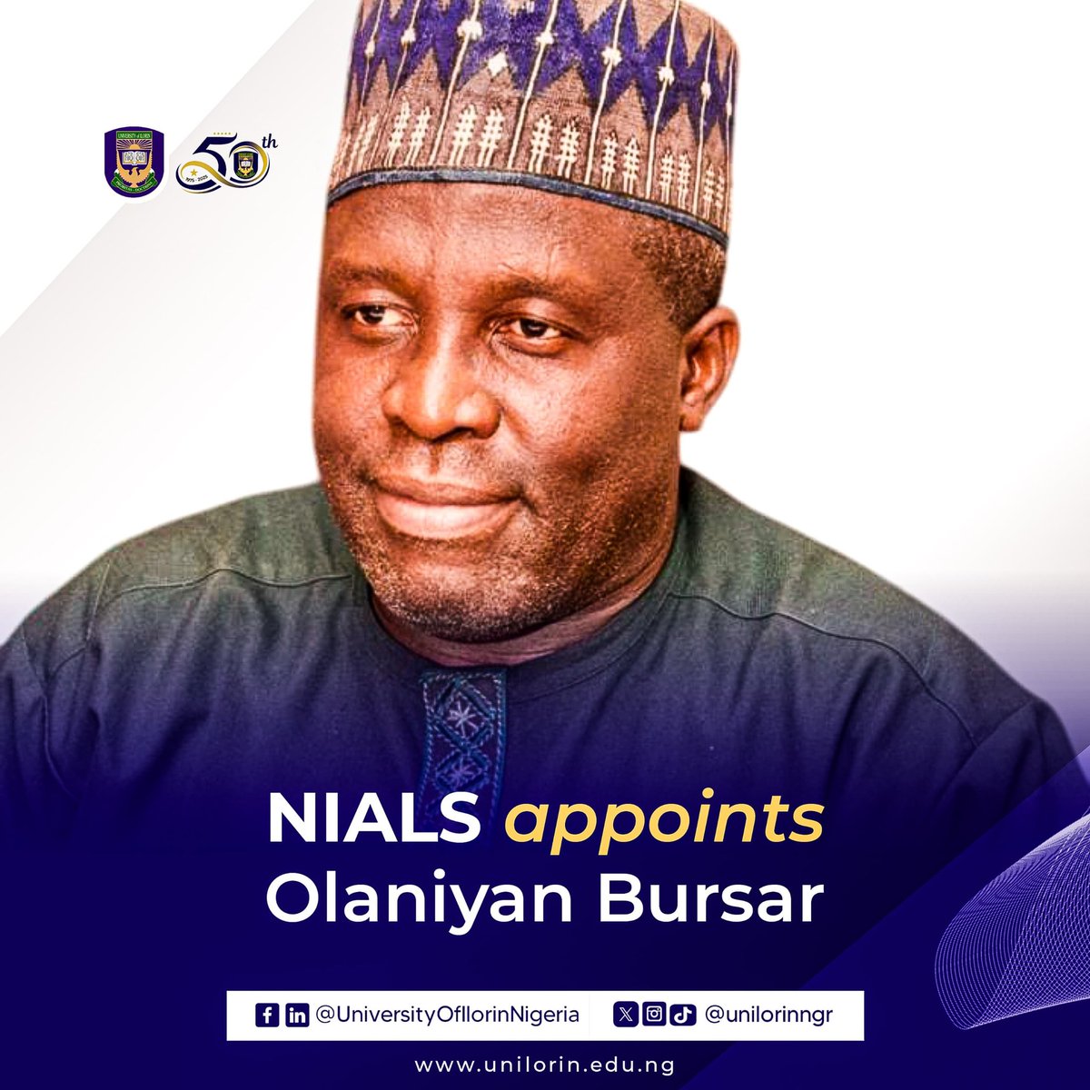UNILORIN FM 89.3 (@unilorin893fm) on Twitter photo NIALS appoints Olaniyan Bursar
unilorin.edu.ng/nials-appoints…
Graphics: <a href="/hibee_concepts/">Hibee Concepts</a>
#BetterByFar🎓
#UNILORIN NIALS appoints Olaniyan Bursar
unilorin.edu.ng/nials-appoints…
Graphics: <a href="/hibee_concepts/">Hibee Concepts</a>
#BetterByFar🎓
#UNILORIN