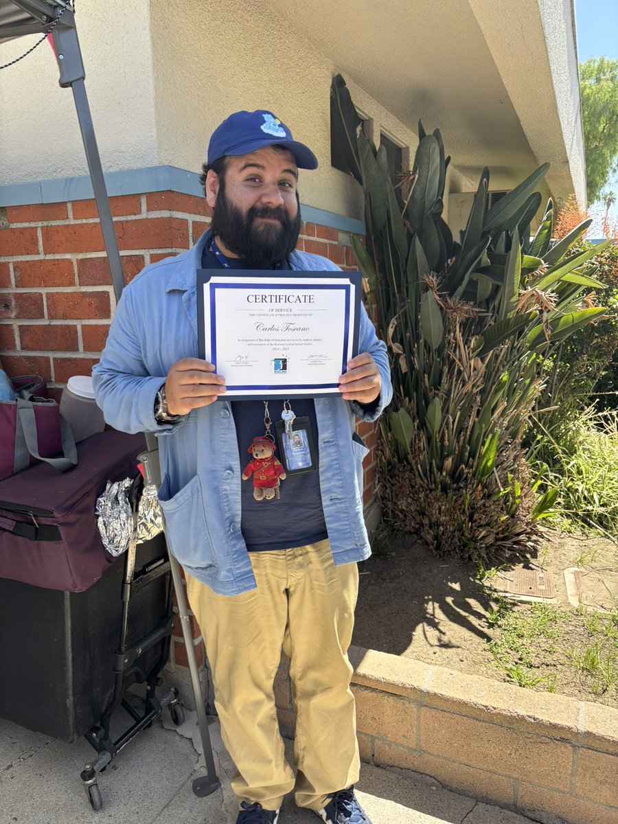 Thank you Mr. Toscano, computer lab tech, for 10 years of dedicated service to <a href="/RowlandSchools/">Rowland Schools</a>
