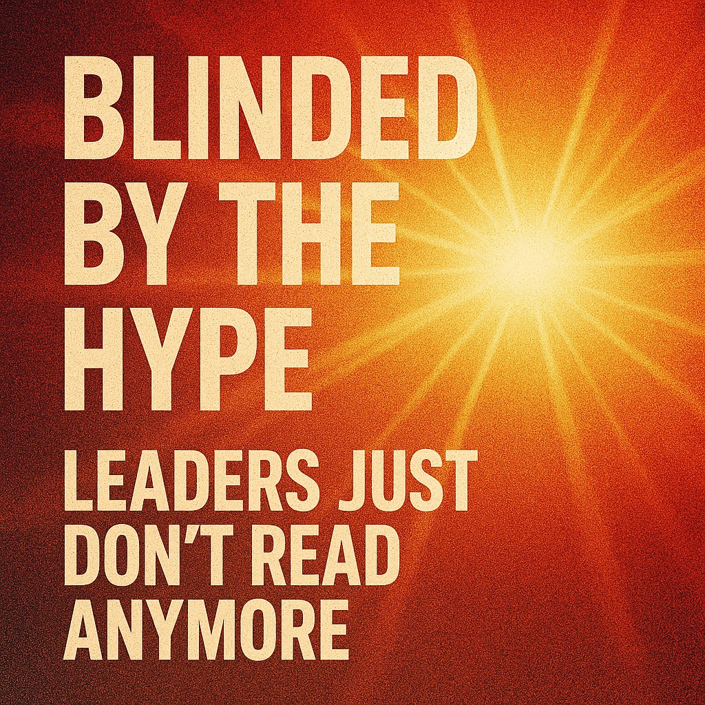 I just published Blinded by the Hype. Leaders Just Don’t Read Anymore. medium.com/p/blinded-by-t…