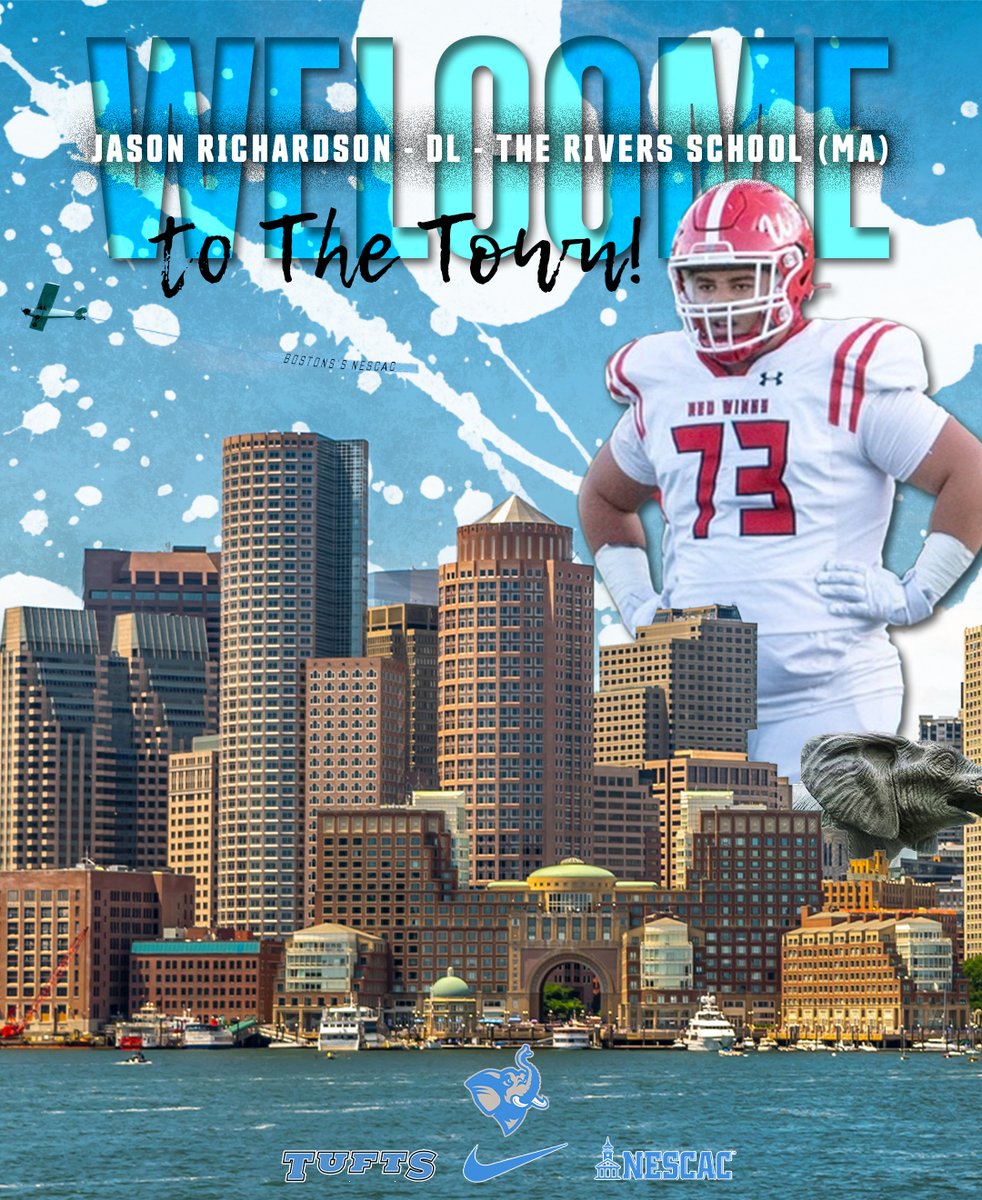 Tufts University Football (@footballtufts) on Twitter photo Welcome to Boston's NESCAC, Jason Richardson!
ποΈ <a href="/JasonRich73/">Jason Richardson β25</a>
π DL
π« The Rivers School Welcome to Boston's NESCAC, Jason Richardson!
ποΈ <a href="/JasonRich73/">Jason Richardson β25</a>
π DL
π« The Rivers School