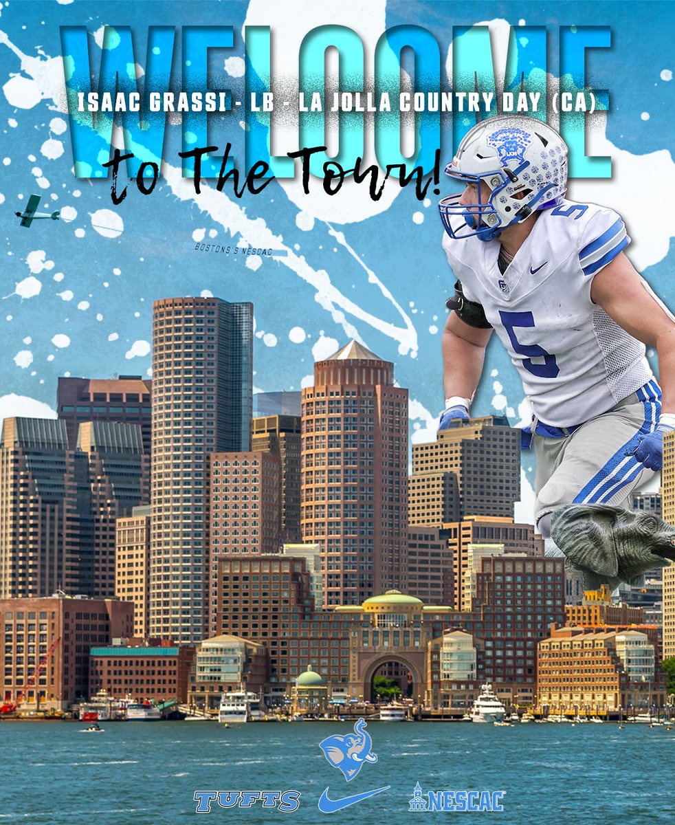 Tufts University Football (@footballtufts) on Twitter photo Welcome to Boston's NESCAC, Isaac Grassi!
ποΈ <a href="/IsaacGrassi5/">Isaac Grassi</a>
π LB
π« La Jolla Country Day Welcome to Boston's NESCAC, Isaac Grassi!
ποΈ <a href="/IsaacGrassi5/">Isaac Grassi</a>
π LB
π« La Jolla Country Day