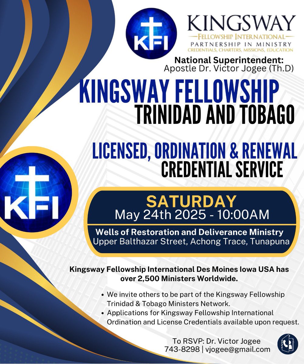 vjogee's tweet image. License and Ordination Credentials available upon request.