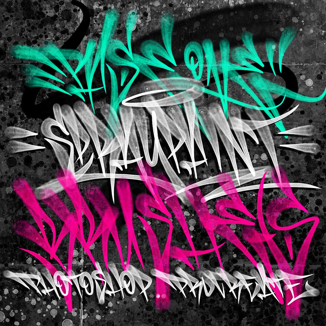 100 Real Spray Paint Brushes for Photoshop, Procreate, Fresco &amp; more available now at graffitifonts.com/brushes