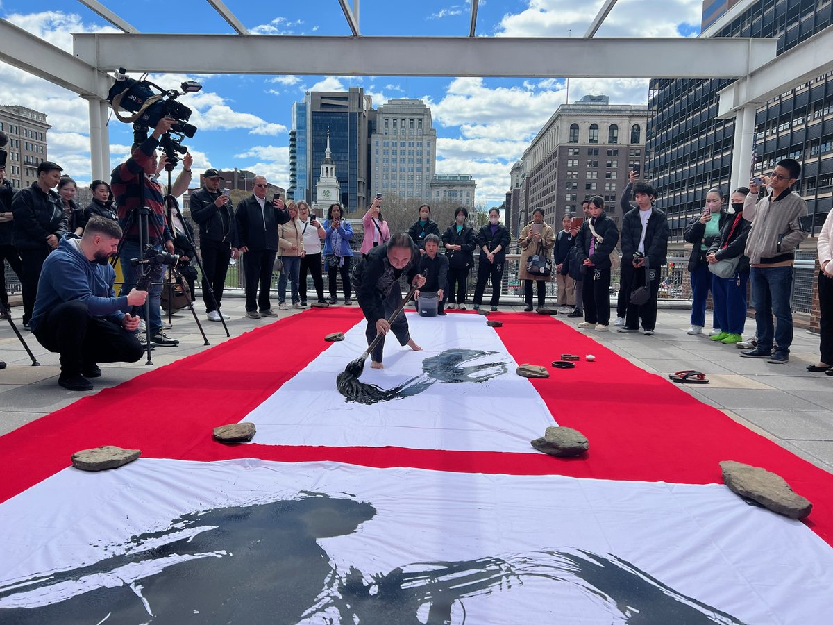 PHL Visitor Center (@phlvisitorcntr) on Twitter photo On May 13, 1–2 PM, we unveil Harmony & Peace — a stunning 9x5 ft calligraphy piece by Master Ebihara Rogen. Now dedicated to the Visitor Center in honor of AAPI Heritage Month
📍 Independence Visitor Center | Co-hosted w/ <a href="/JapanSocietyPHL/">Japan America Society of Greater Philadelphia</a>
#AAPIHeritageMonth #PhillyEvents On May 13, 1–2 PM, we unveil Harmony & Peace — a stunning 9x5 ft calligraphy piece by Master Ebihara Rogen. Now dedicated to the Visitor Center in honor of AAPI Heritage Month
📍 Independence Visitor Center | Co-hosted w/ <a href="/JapanSocietyPHL/">Japan America Society of Greater Philadelphia</a>
#AAPIHeritageMonth #PhillyEvents