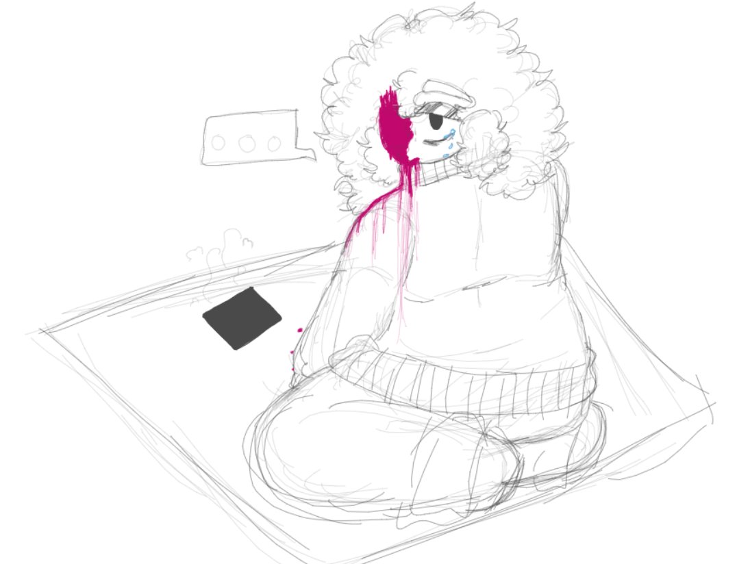 NoOneWho1's tweet image. CW ; BLOOD &amp;amp; JIM&apos;S ENDING IMPLIED
.
.
didn&apos;t have a great day, so I drew Jim being sad [joy]
whiteboard is hard to draw on

#jimscomputer #whiteboardfox #jimcomputer