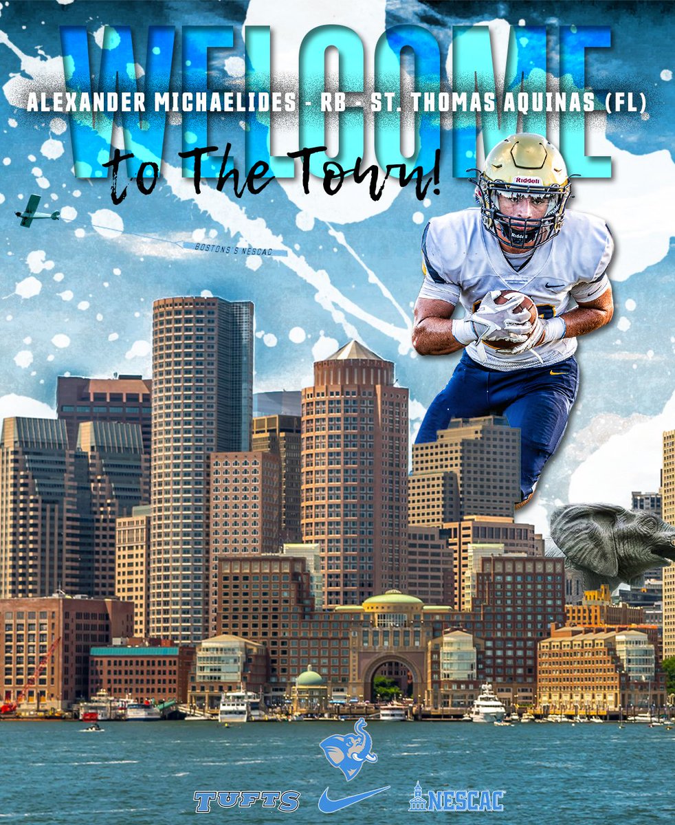 Tufts University Football (@footballtufts) on Twitter photo Welcome to Boston's NESCAC, Alexander Michaelides!
ποΈ <a href="/_alex_mich/">Alexander Michaelides</a>
π RB
π« St. Thomas Aquinas Welcome to Boston's NESCAC, Alexander Michaelides!
ποΈ <a href="/_alex_mich/">Alexander Michaelides</a>
π RB
π« St. Thomas Aquinas