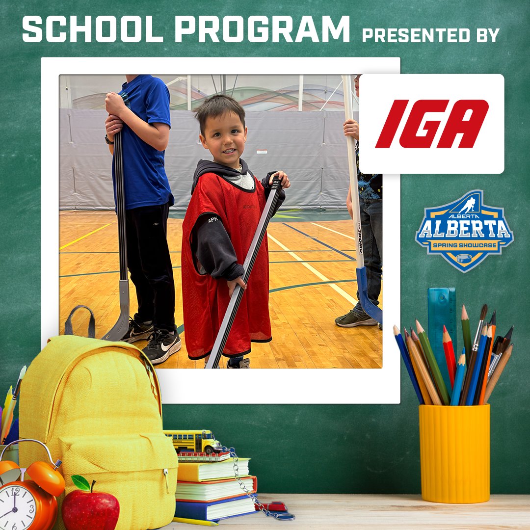 HockeyAlberta's tweet image. Big smiles and even bigger goals! 🏒😄
Nothing beats the joy of playing floor hockey with friends during the IGA Schools Program. Growing the game, one happy player at a time!

Hockey Alberta Spring Showcase Schools Program is brought to you by IGA. ⁠
⁠
#IGA | #SchoolsProgram