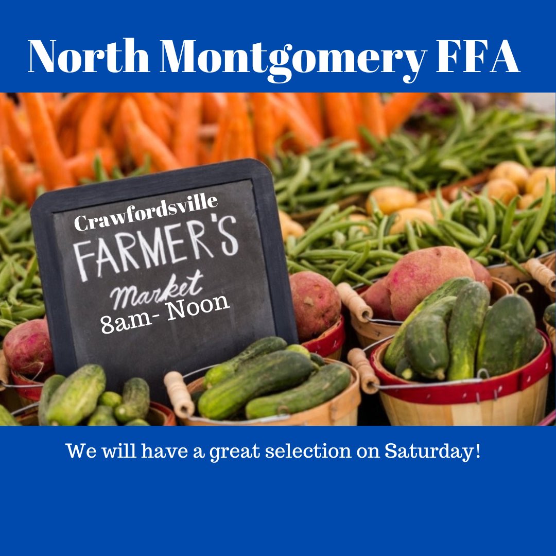 Tomorrow at the Crawfordsville Farmer’s Market go see Jessica, Brody and Joe. 
We can set you up with a good Mother’s Day gift!