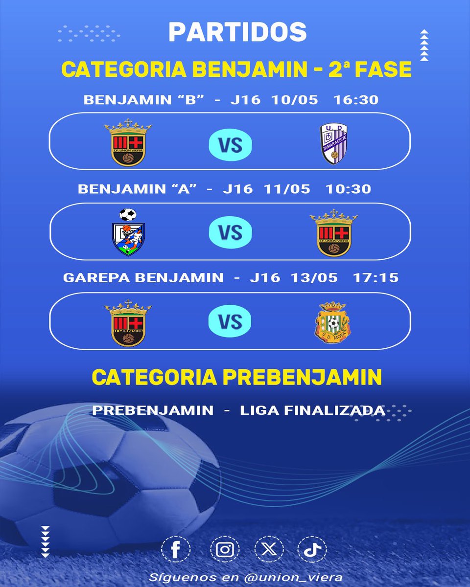 🔴⚫️PARTIDOS FUTBOL 8

Nuestros Garepa Alevín “A” y Alevín “C” han abierto hoy una nueva jornada para nuestros equipos de fútbol 8.

¡Les deseamos a todos la mayor de las suertes!

#Temporada24_25 
#ElEquipoDelBarrio
#VamosMiVierita🔴⚫️