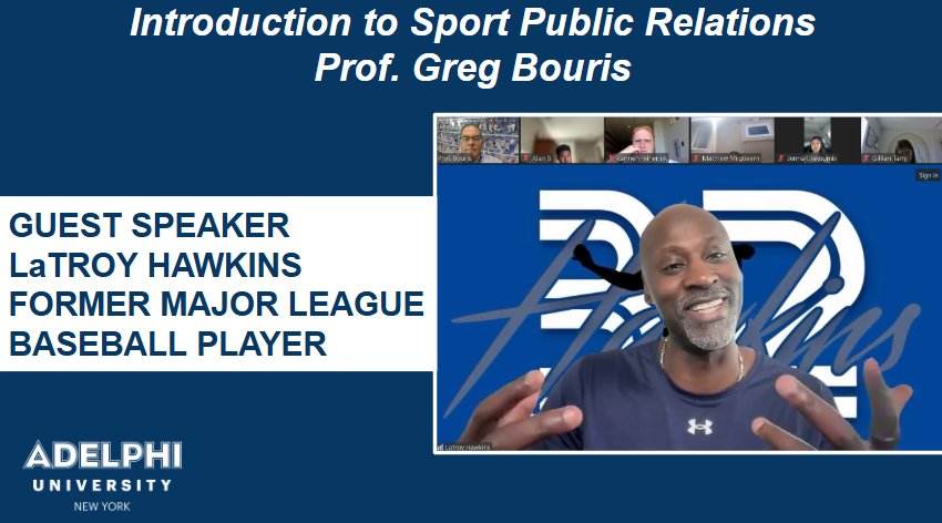 Thank you <a href="/LaTroyHawkins32/">LaTroy Hawkins</a> for taking the time to speak with students in Prof. <a href="/bourisg/">Greg Bouris</a>'s Intro to Sport PR class. Your candid insights about sport PR from a pro athlete's pov will stick with the students forever!

Oh, congrats on earning your degree from <a href="/SNHU/">SNHU</a> #ClassOf2025 !!