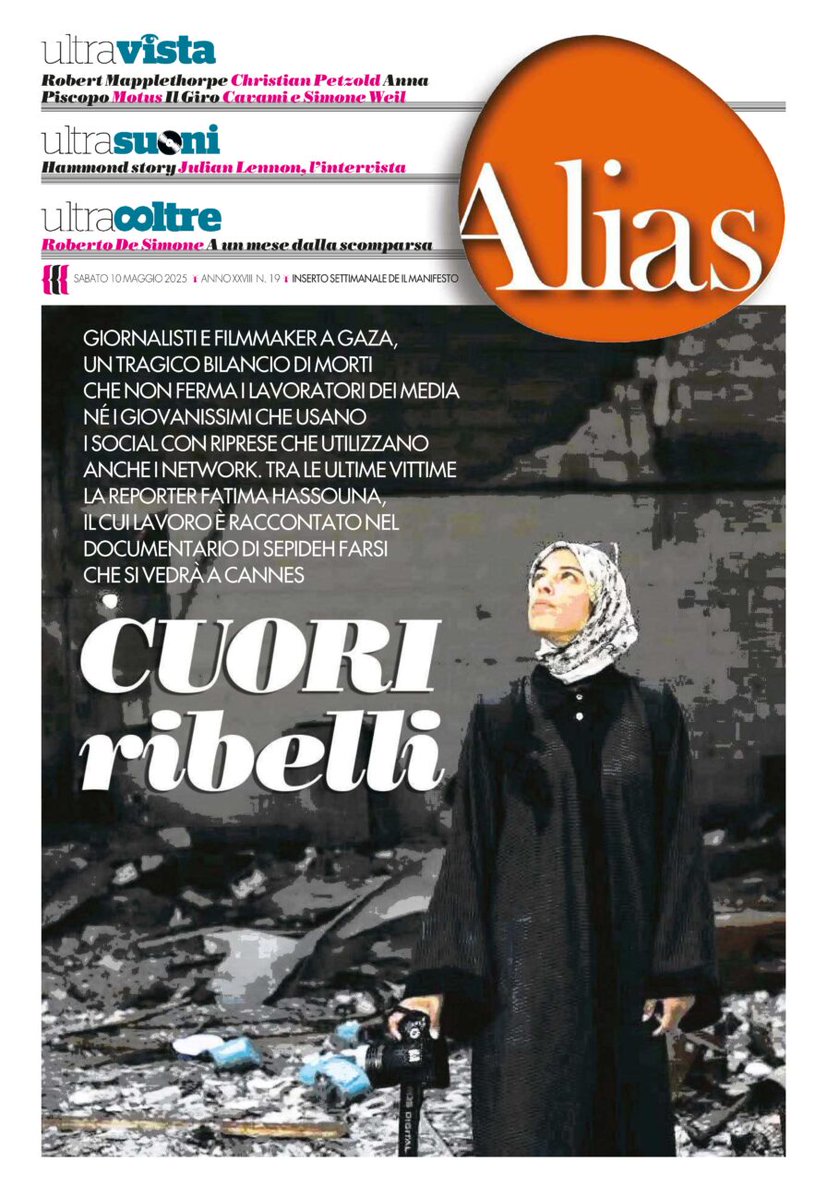 il manifesto (@ilmanifesto) on Twitter photo Oggi, su ALIAS. In edicola con <a href="/ilmanifesto/">il manifesto</a>
Giornalisti e filmmaker a Gaza, un tragico bilancio di morti che non ferma i lavoratori dei media, né i giovanissimi che usano i social con riprese che utilizzano anche i network. Oggi, su ALIAS. In edicola con <a href="/ilmanifesto/">il manifesto</a>
Giornalisti e filmmaker a Gaza, un tragico bilancio di morti che non ferma i lavoratori dei media, né i giovanissimi che usano i social con riprese che utilizzano anche i network.