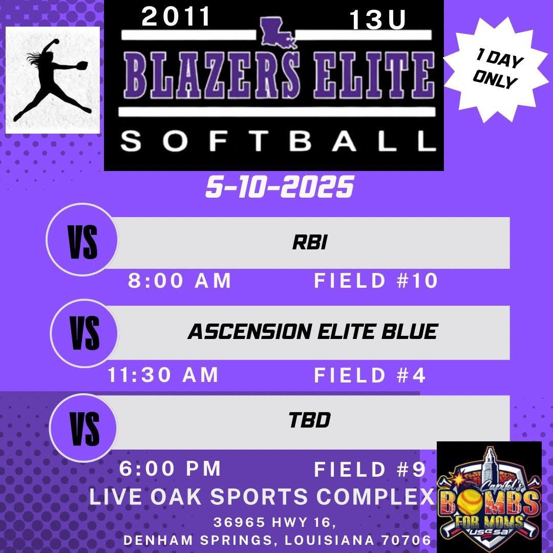 Devyn Pattison 2030 | Catcher | Mid Infield (@devpattison) on Twitter photo Catch us for the one day <a href="/USSSAFastpitch/">USSSA Fastpitch</a> Bombs for Moms tournament! 🏟️ 🥎 <a href="/LegacyLegendsS1/">Legacy & Legends Softball</a> <a href="/SBRRetweets/">Softball Recruiting Reposts</a> <a href="/SoftbalAmerica/">Softball America</a> <a href="/D1Softball/">D1Softball</a> <a href="/ExtraInningSB/">EXTRA INNING SOFTBALL</a> <a href="/MaxPreps/">MaxPreps</a> <a href="/Softball_La/">Louisiana High School Softball</a> <a href="/GeauxPrepsLA/">GeauxPreps.com</a> <a href="/FastpitchFlex/">FastpitchFlex</a> <a href="/TopPreps/">College Coach / College Scout / College Recruiter</a> <a href="/nxt1sports/">NXT 1</a> <a href="/IHartFastpitch/">I❤️Fastpitch</a> <a href="/SoftballHome/">Softball Home</a> <a href="/CoastRecruits/">Coast 2 Coast Recruits</a> Catch us for the one day <a href="/USSSAFastpitch/">USSSA Fastpitch</a> Bombs for Moms tournament! 🏟️ 🥎 <a href="/LegacyLegendsS1/">Legacy & Legends Softball</a> <a href="/SBRRetweets/">Softball Recruiting Reposts</a> <a href="/SoftbalAmerica/">Softball America</a> <a href="/D1Softball/">D1Softball</a> <a href="/ExtraInningSB/">EXTRA INNING SOFTBALL</a> <a href="/MaxPreps/">MaxPreps</a> <a href="/Softball_La/">Louisiana High School Softball</a> <a href="/GeauxPrepsLA/">GeauxPreps.com</a> <a href="/FastpitchFlex/">FastpitchFlex</a> <a href="/TopPreps/">College Coach / College Scout / College Recruiter</a> <a href="/nxt1sports/">NXT 1</a> <a href="/IHartFastpitch/">I❤️Fastpitch</a> <a href="/SoftballHome/">Softball Home</a> <a href="/CoastRecruits/">Coast 2 Coast Recruits</a>