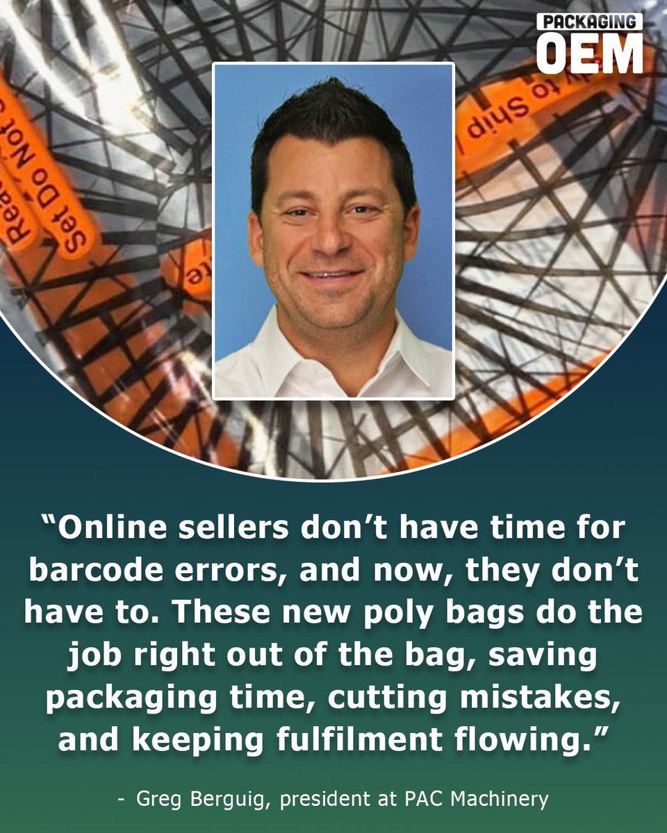 PackagingOEM (@packagingoem) on Twitter photo .<a href="/Pac_Machinery/">PAC Machinery</a> president Greg Berguig shares how barcode blocking bags streamline scanning in e-commerce settings, such as online shopping and Amazon resellers.
See how they run on auto baggers: packagingoem.com/pac-machinery-⦠.<a href="/Pac_Machinery/">PAC Machinery</a> president Greg Berguig shares how barcode blocking bags streamline scanning in e-commerce settings, such as online shopping and Amazon resellers.
See how they run on auto baggers: packagingoem.com/pac-machinery-ā¦
