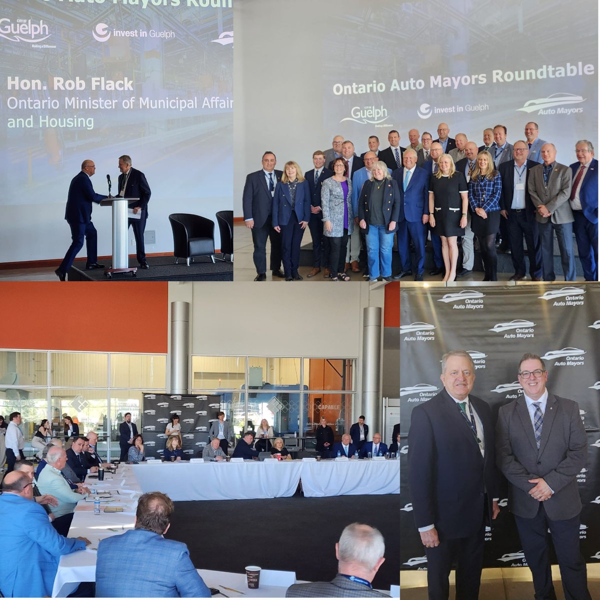automayors's tweet image. Premier @fordnation and Minister @RobFlackEML joined @AutoMayors and industry leaders to address tariffs and support Ontario’s auto sector in our communities. Thanks to Mayor @CamGuthrie, @LinamarCorp and @cityofguelph for hosting this vital conversation! #AutoMayors #onpoli