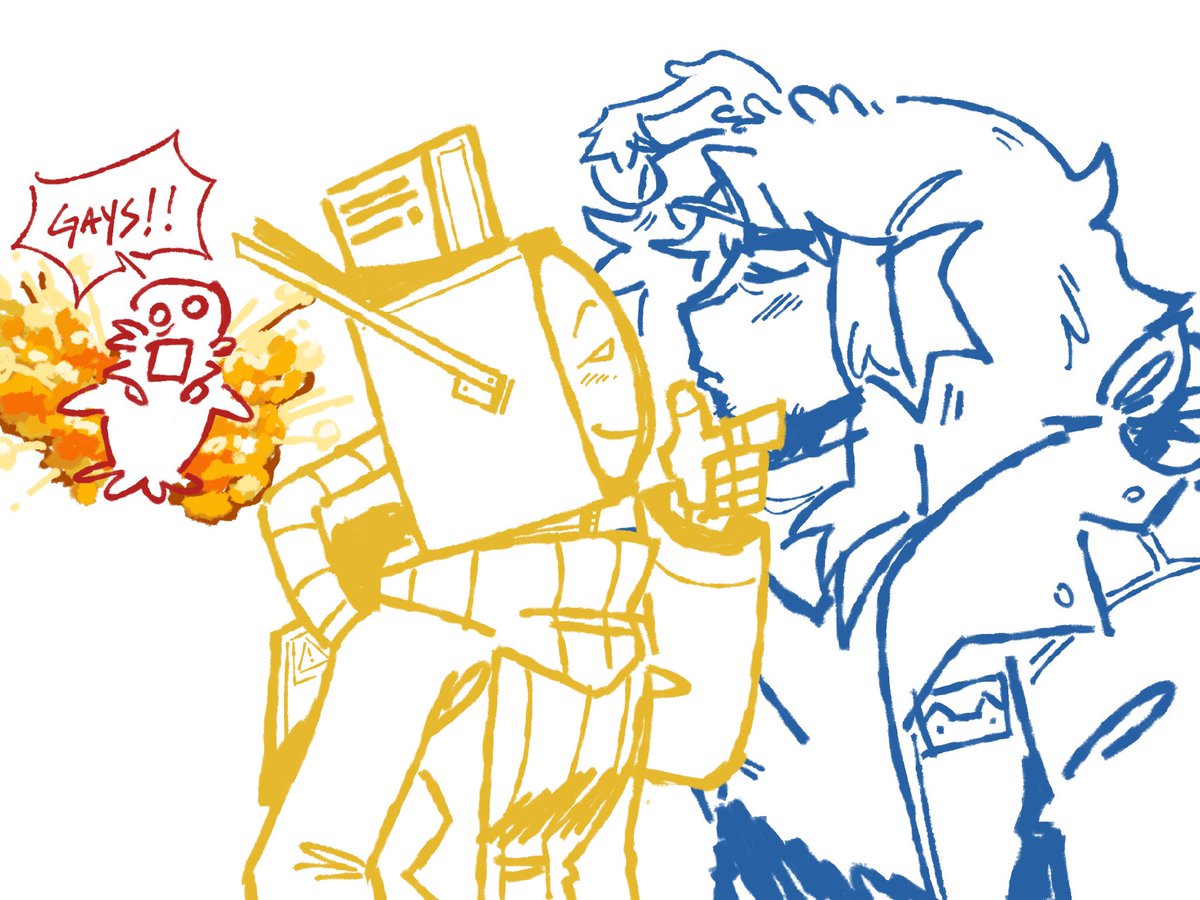 sebpainteranons's tweet photo. the strawpage request got deleted, but they asked for sebpainter kissing while someone exploded in the background - 🌊 https://t.co/jTsJzODSvX