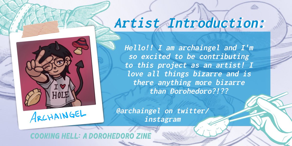 CookingHell's tweet image. Artist Spotlight: @archAIngel_ !
We’re excited to show you all the work our artists have been putting into the zine! Archaingel has made a really cool page for us, and we cant wait to show you!
#drhdr #dorohedoro #zine
