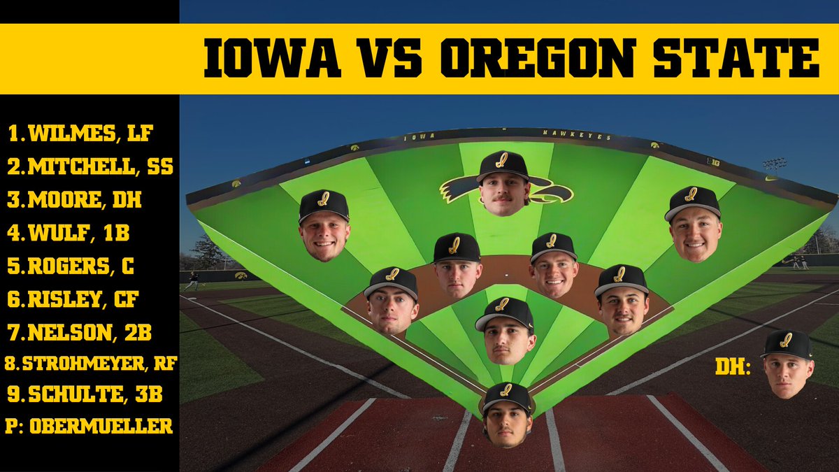 UIBASEManagers's tweet image. Lineup from Des Moines!🏟️
