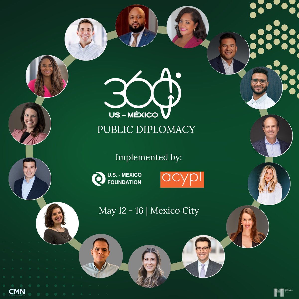 #USMexico360 | We’re excited to welcome our first delegation of 2025 with <a href="/ACYPL/">ACYPL</a> this week! A cohort of 12 delegates will be in Mexico City engaging with key stakeholders and exploring the deep ties that shape the U.S.-Mexico relationship. 🇲🇽🇺🇸

👉 usmexicofoundation.org/usmexico360