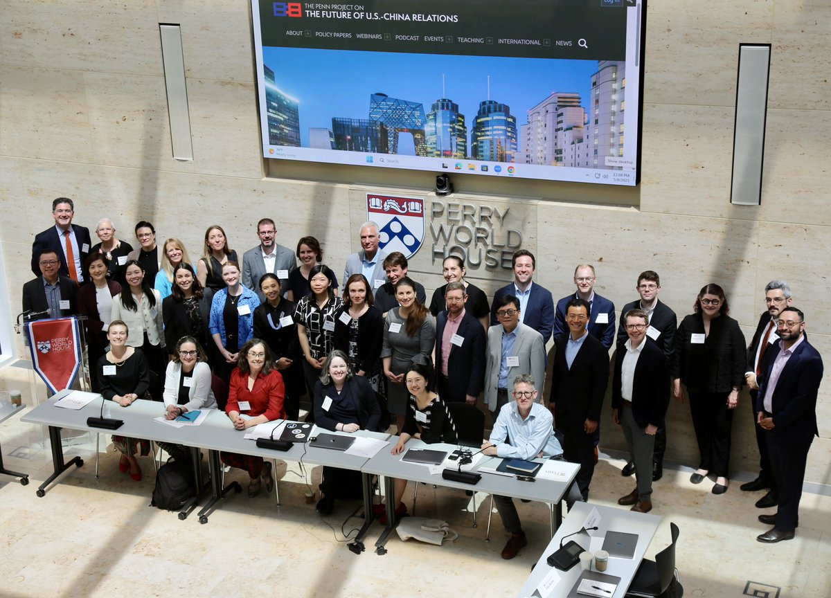 Neysun Mahboubi (@neysunm) on Twitter photo Just wrapped up a terrifically productive and stimulating two days workshop with our new cohort of <a href="/PennUSChina/">Penn Project on the Future of U.S.-China Relations</a> fellows. Many thanks to <a href="/perryworldhouse/">Perry World House</a> for hosting our meeting on campus <a href="/Penn/">Penn</a>. And stay tuned for lots more from this incredibly talented group in the months ahead. Just wrapped up a terrifically productive and stimulating two days workshop with our new cohort of <a href="/PennUSChina/">Penn Project on the Future of U.S.-China Relations</a> fellows. Many thanks to <a href="/perryworldhouse/">Perry World House</a> for hosting our meeting on campus <a href="/Penn/">Penn</a>. And stay tuned for lots more from this incredibly talented group in the months ahead.