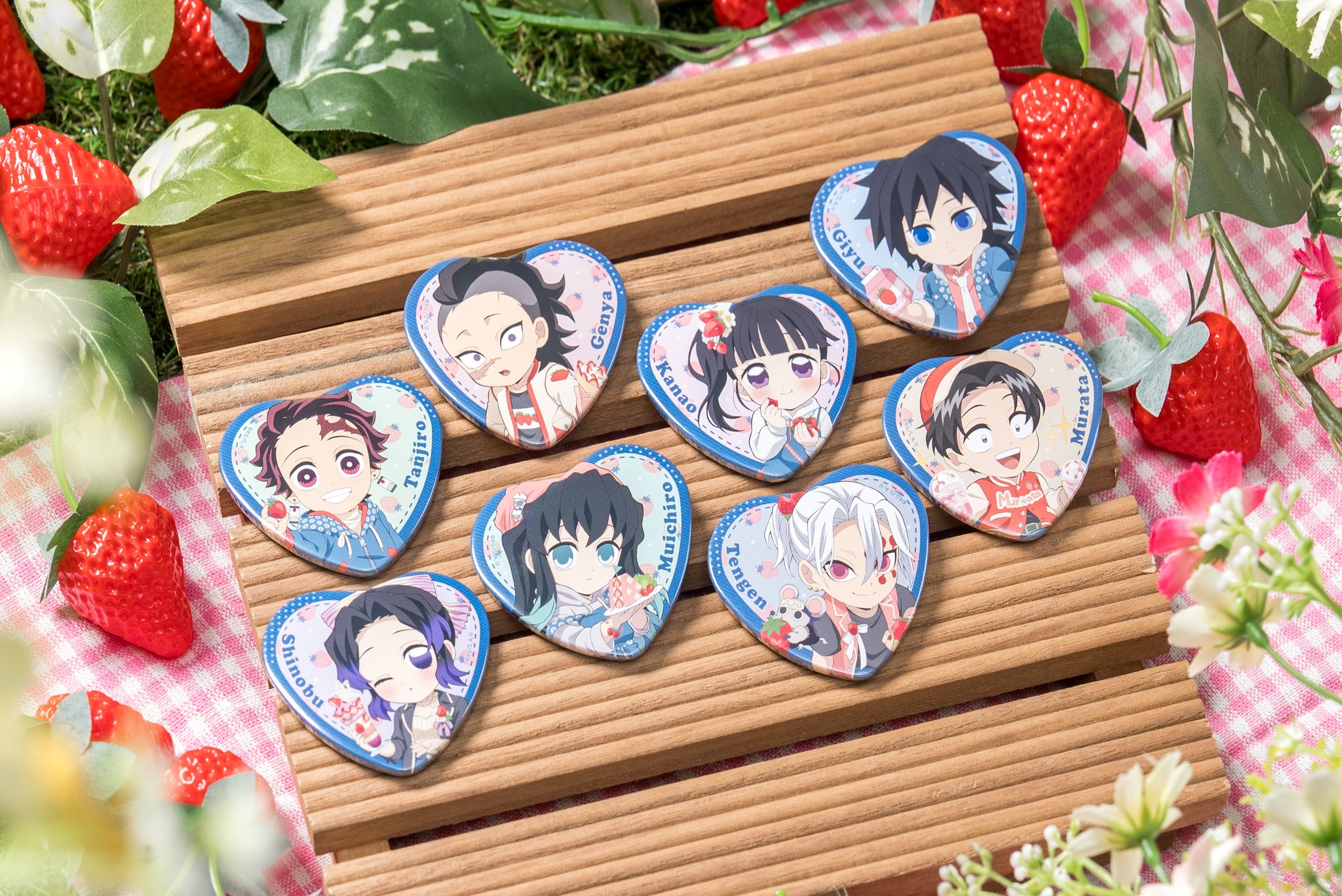 鬼滅の刃 ストロベリーフェスティバル ハート缶バッジ 蜜璃 セット ufotable on X: