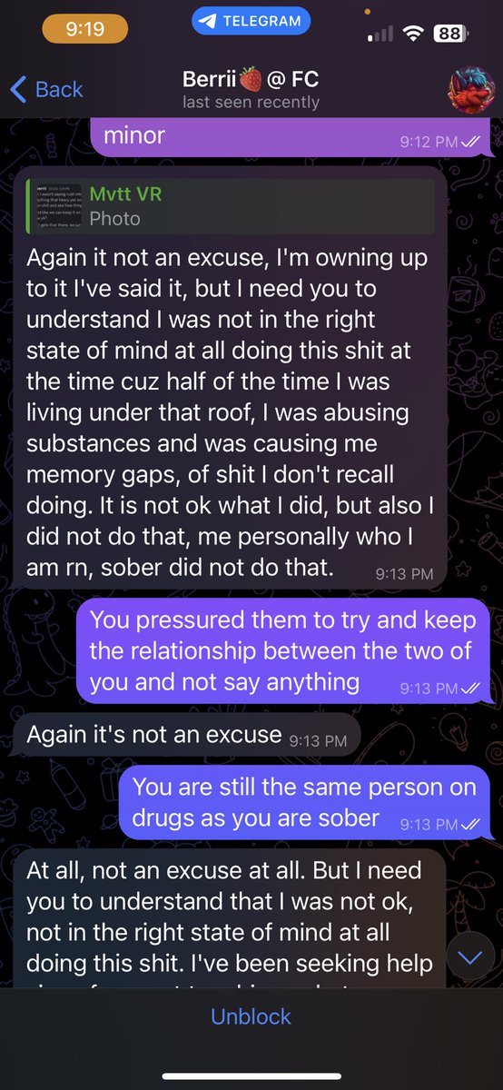 MaskedMvtt's tweet photo. I’m unable to add onto the original callout post for itsberrii/@/audiolinkberrii but if you need further evidence, these are dms I had with him where I personally confronted him after seeing the evidence: https://t.co/nfxZCxUM5v