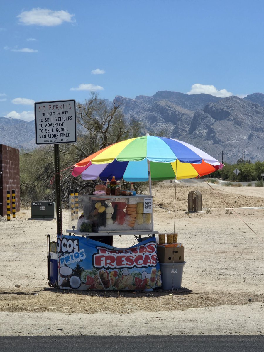 Hmmmm... 
Guess the street? 
For some reason, they love Thorny
97°. 
Wait until someone dies?
#Tucson