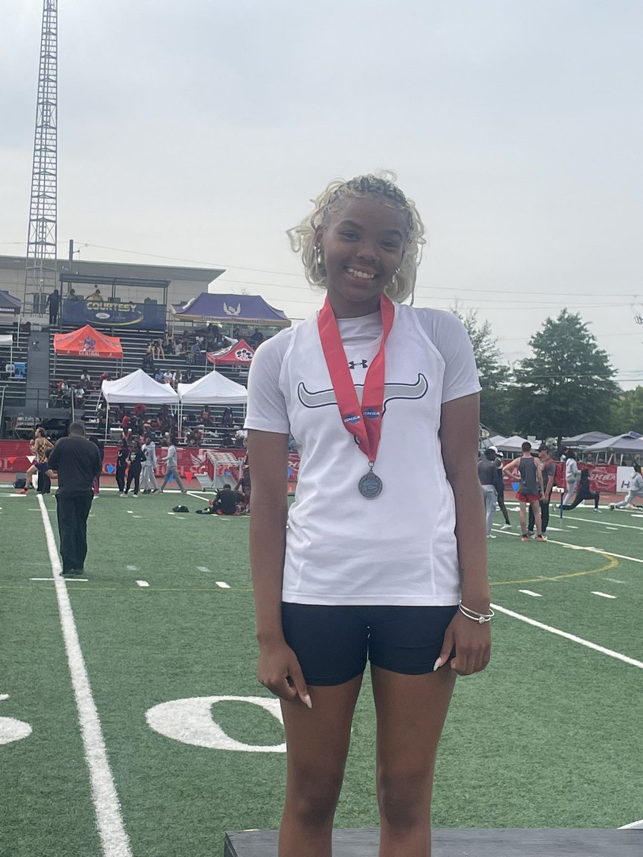 TrackHs's tweet image. Tylynn Harris get 2nd in the State in High Jump at 5A State Track and Field Championships @LanierADNews @Coach_Cardy1