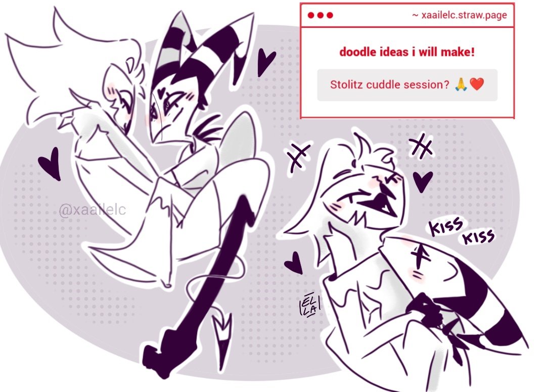 Kiss kiss! 💞

#HelluvaBoss #Stolitz #HellubaBossFanart #HelluvaBossStolas #blitz