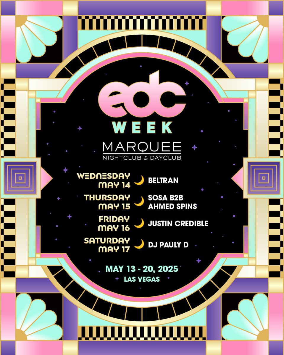 Day and night, the party doesn't stop!🤩 Meet us at @marqueelv to elevate your #EDCWeek itinerary!