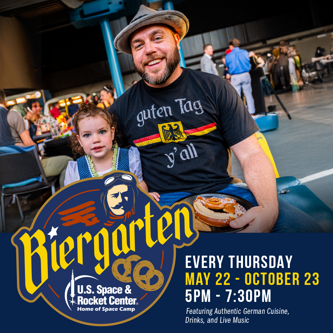 Space & Rocket Ctr (@rocketcenterusa) on Twitter photo Mark your calendars... Biergarten is BACK for its 12th year at <a href="/RocketCenterUSA/">Space & Rocket Ctr</a>! 🍻 Join the fun every Thursday (May 22 - Oct 23, 5-7:30 PM) for great beer, brats, and live music under the Saturn V! Happy hour, family fun, and good times await. Menu and pricing coming soon! Mark your calendars... Biergarten is BACK for its 12th year at <a href="/RocketCenterUSA/">Space & Rocket Ctr</a>! 🍻 Join the fun every Thursday (May 22 - Oct 23, 5-7:30 PM) for great beer, brats, and live music under the Saturn V! Happy hour, family fun, and good times await. Menu and pricing coming soon!