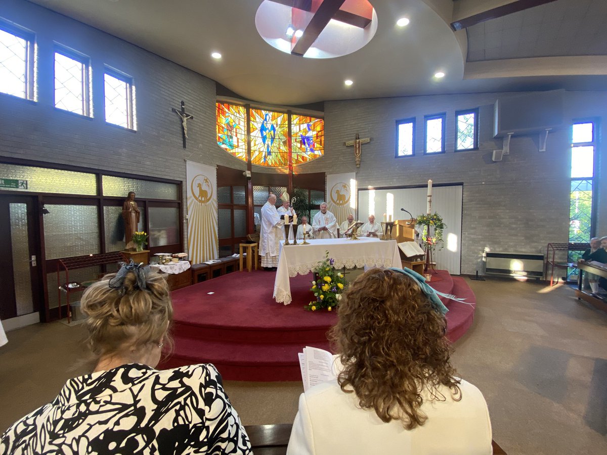 Enjoyed celebrating the 50th anniversary of the parish church of St. Mary’s in Chepstow this evening with mass led by the Archbishop of Cardiff and Menevia