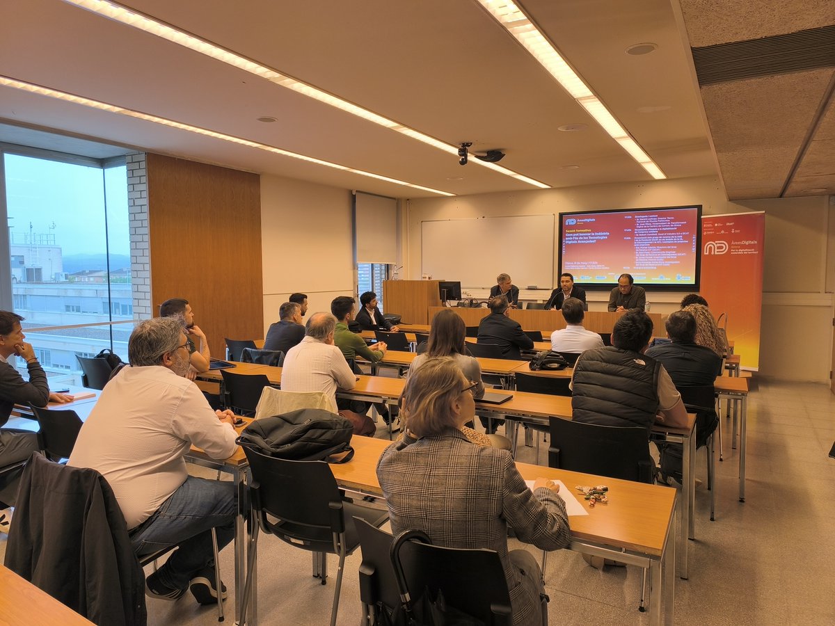 eXiT Research Group - UdG (@exit_udg) on Twitter photo Agraïts d'haver participat a la jornada "Com innovar amb l’ús de les Tecnologies Digitals Avançades"! de la mà del <a href="/PatronatEPS/">Patronat Politècnica</a>. Sens dubte una gran ocasió per fer xarxa i fomentar la col·laboració!
#InnovacióDigital #TransferènciaTecnològica Agraïts d'haver participat a la jornada "Com innovar amb l’ús de les Tecnologies Digitals Avançades"! de la mà del <a href="/PatronatEPS/">Patronat Politècnica</a>. Sens dubte una gran ocasió per fer xarxa i fomentar la col·laboració!
#InnovacióDigital #TransferènciaTecnològica