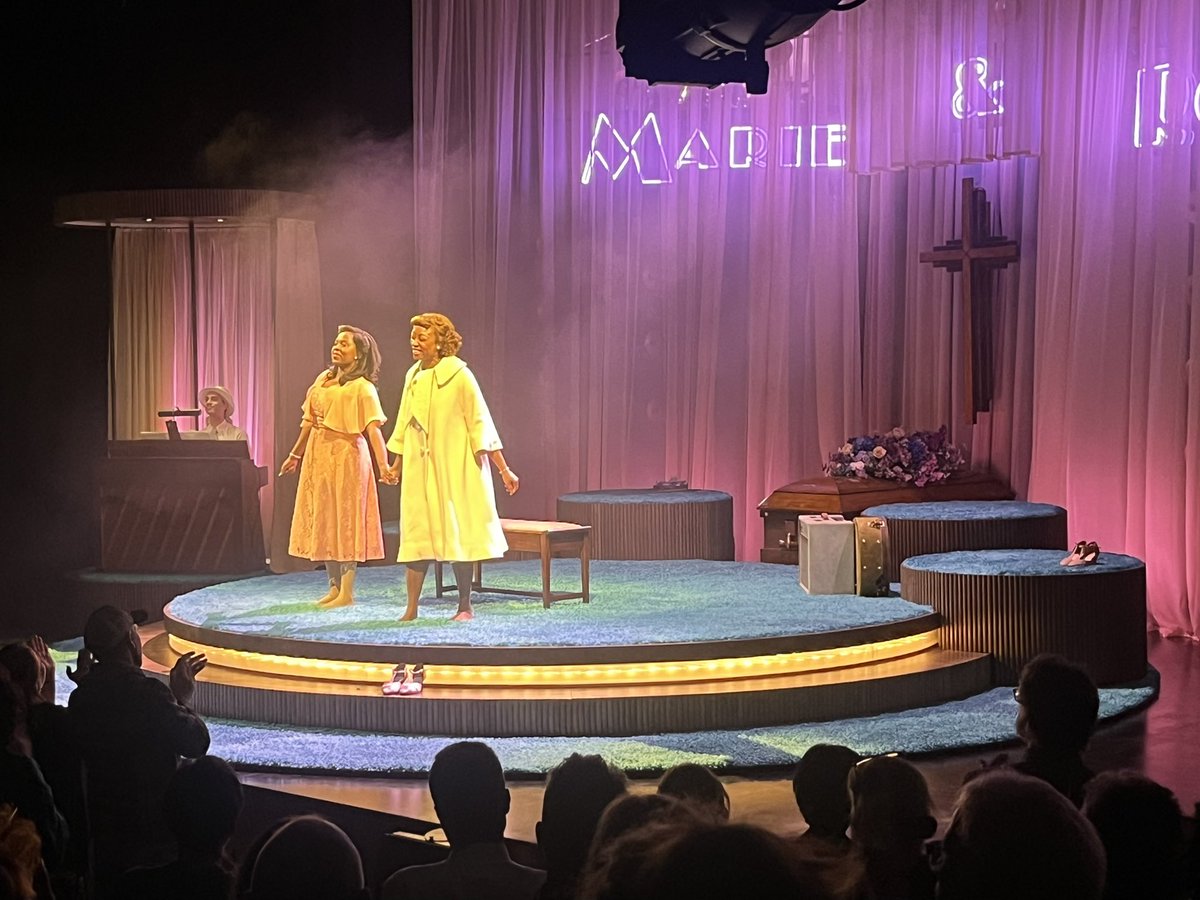 PaulPhear's tweet image. Lost count of the times my spine tingled at this new play with soul stirring music..  Marie and Rosetta @Rosetheatre Kingston.  @Beverleyknight and  Ntombizodwa Ndlovu’s gospel vocals turn this true tale of an overlooked rock &amp;amp; roll pioneer into a night of heavenly joy. 🎸🎸🎸🎸