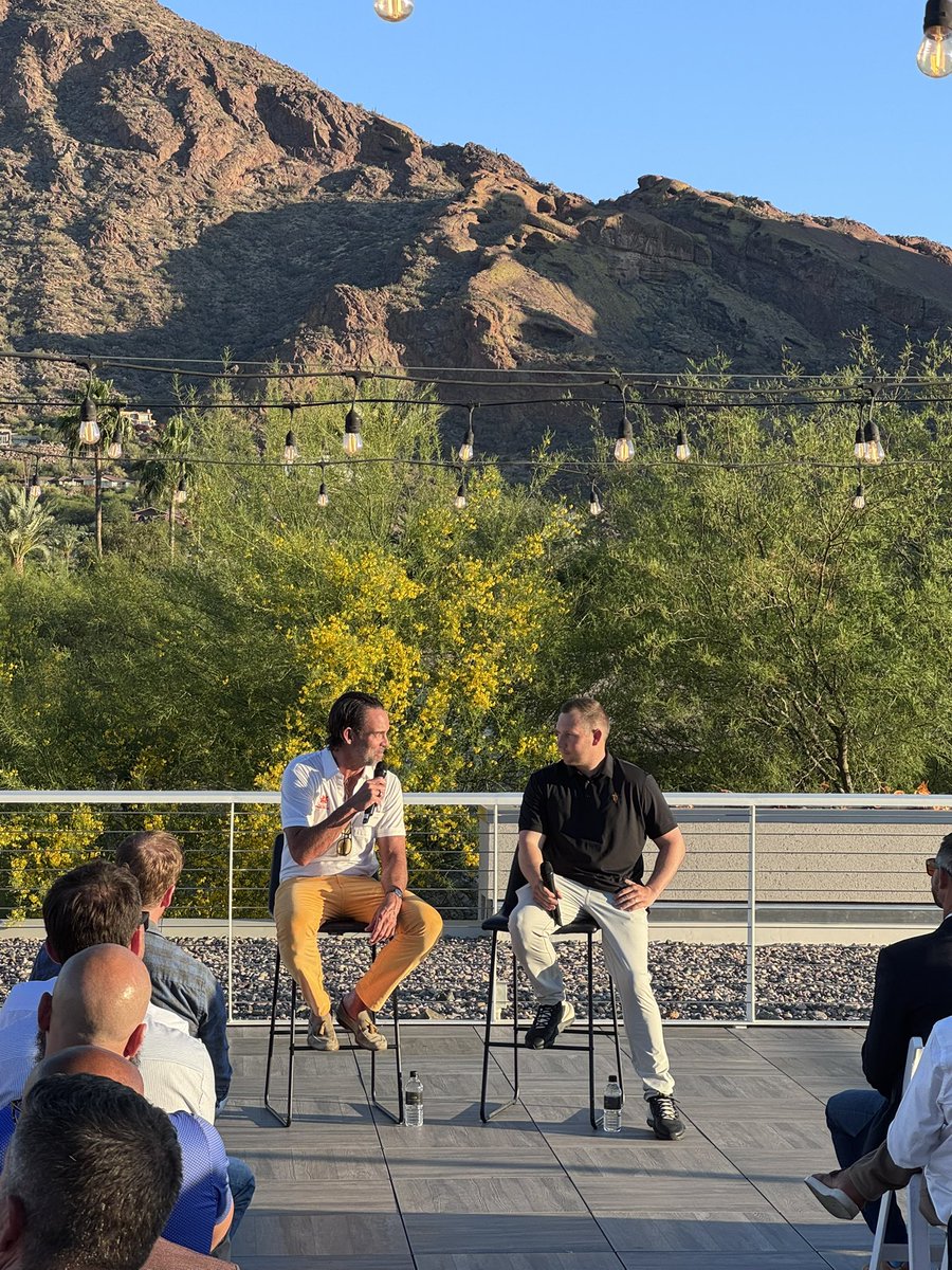 KennyDillingham's tweet image. What a backdrop and what a Thursday evening! Talking with a big group of venture capitalists about investing in the state of Arizona and Sun Devil Football. #ActivateTheValley