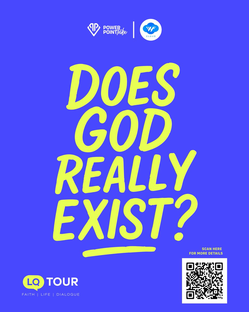Do you have questions about life?
About purpose, pain, relationships, faith… or the stuff no one really talks about?

Join us for #LifeQuestions at #UniversityOfIbadan for a real, raw, and refreshing time of receiving answers to these questions in your heart.

📍 KAAF