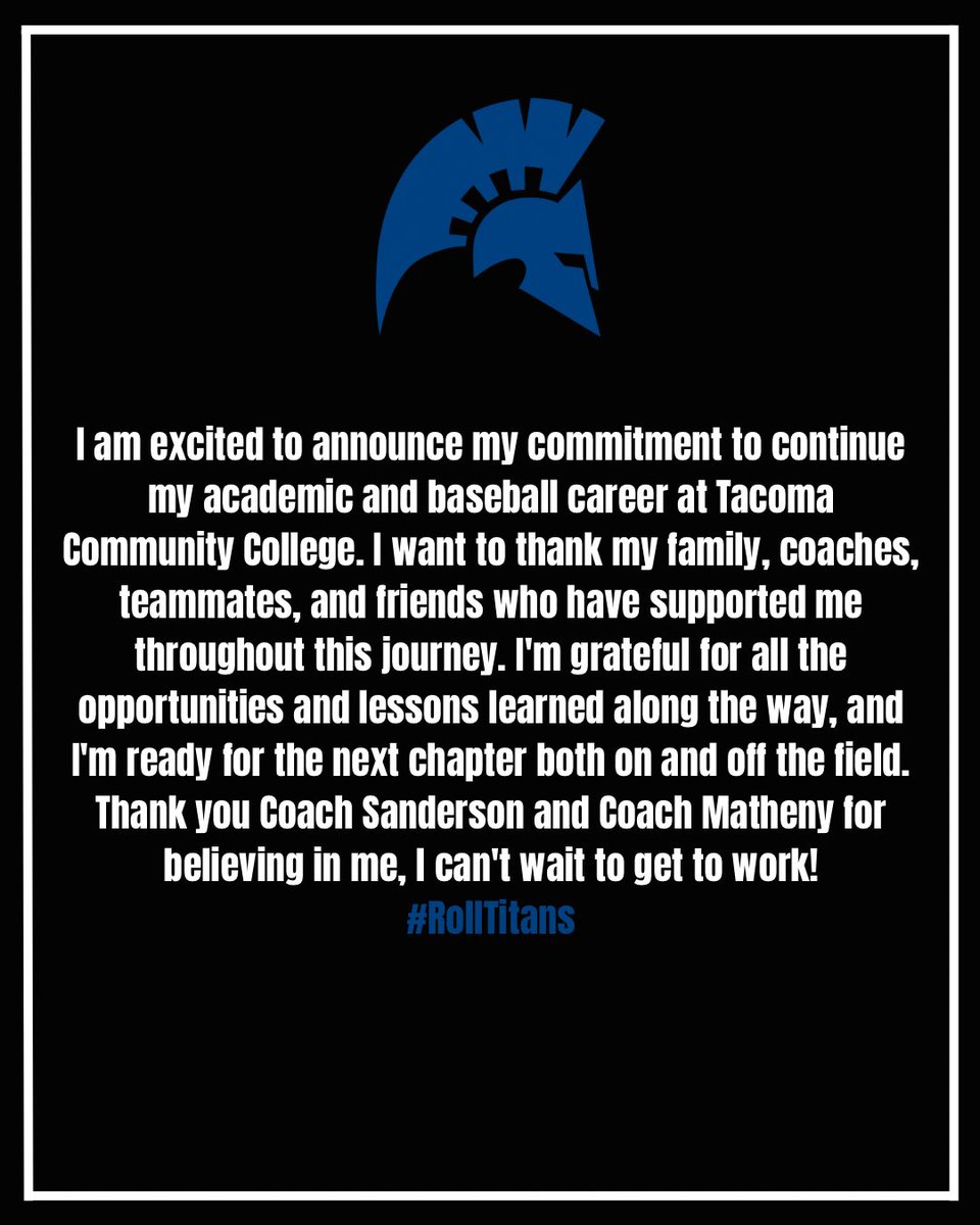Committed. #RollTitans 
-
-
-
<a href="/ISanderson22/">Ian Sanderson</a> <a href="/ChaseMatheny/">chaz</a> <a href="/TacCCbaseball/">TCC - Baseball</a>