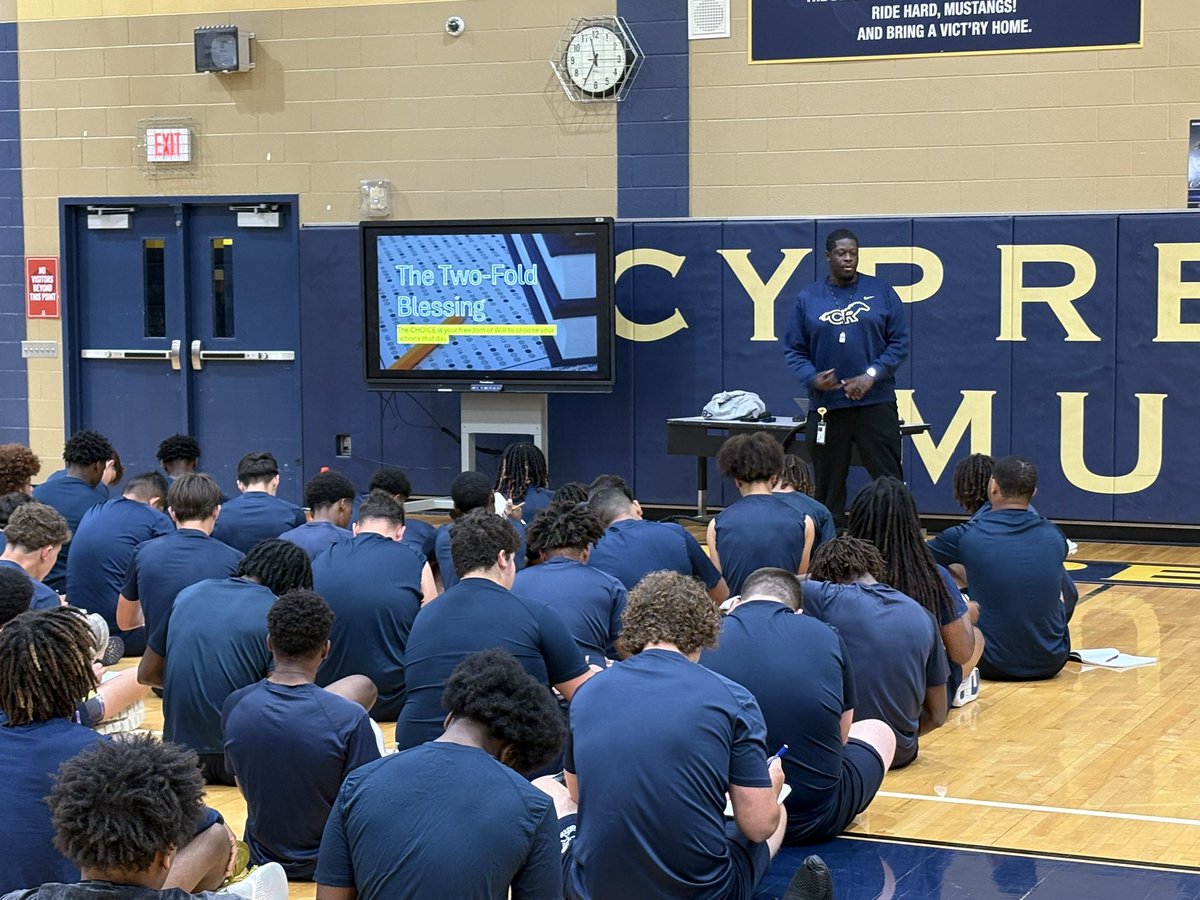 Cypress Ranch Football (TX) (@cyranchfb) on Twitter photo We close out the final week of our spring Player Development series with a lesson by <a href="/CoachScottTX/">Coach Sam Scott</a>
Topic: Opportunity - You Owe You
#MWT <a href="/WRAB50/">William Blaylock</a> <a href="/CFISDAthletics/">CFISDAthletics</a> We close out the final week of our spring Player Development series with a lesson by <a href="/CoachScottTX/">Coach Sam Scott</a>
Topic: Opportunity - You Owe You
#MWT <a href="/WRAB50/">William Blaylock</a> <a href="/CFISDAthletics/">CFISDAthletics</a>