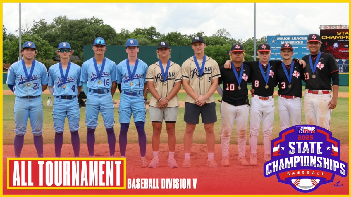 Congratulations to your 2025 #TAPPSbaseball Division V All Tournament Team!