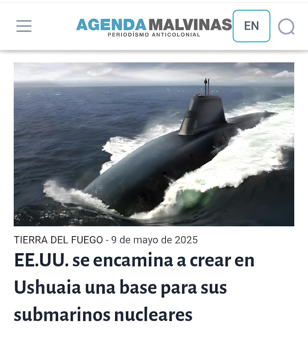 USHUAIA NO SE ENTREGA 🇦🇷.

Rechazamos enérgicamente la instalación de una base naval con participación estadounidense en nuestra ciudad. Este proyecto representa una cesión inadmisible de soberanía y una amenaza directa a nuestra proyección antártica y al reclamo legítimo sobre